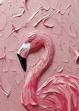 Pink Flamingo Painting