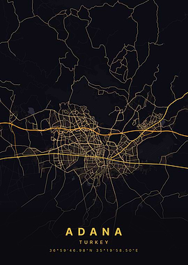 Adana Turkey City Map