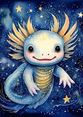 Axolotl Starry Night