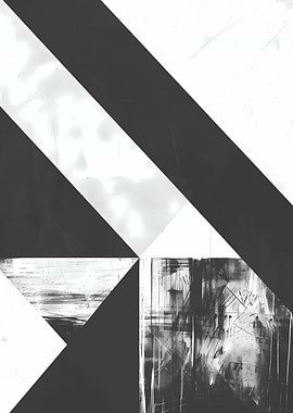 Abstract Black and White Art