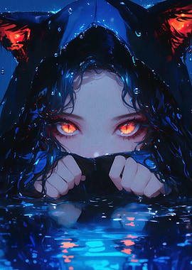 Anime Girl with Cat Ears