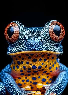Blue and Yellow Spotted Frog