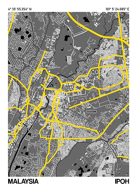 Ipoh City Street Map