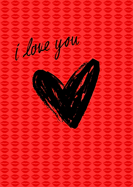 I Love You Heart Print | Pop Art Love Collection