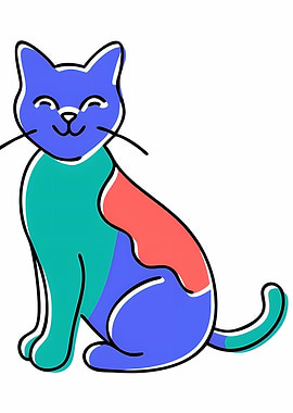 Smiling Cat Illustration