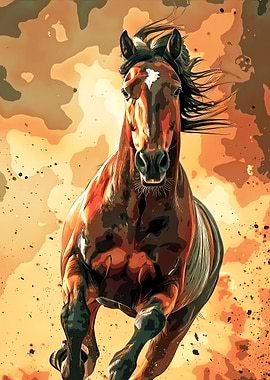 Running Horse Art