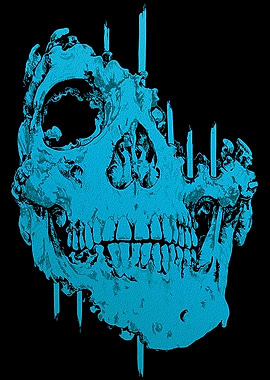 Frozen Skull: Eerie Blue Decay