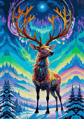 Aurora Stag: Magic in the Night