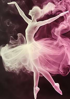 Ballet Dancer in Smoke