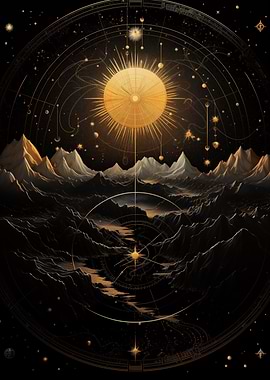 Celestial Symbols Landscape