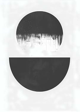 Abstract Black and White Circles