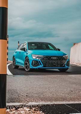 Blue Audi RS3