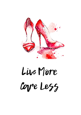 Red Heels Watercolor Print