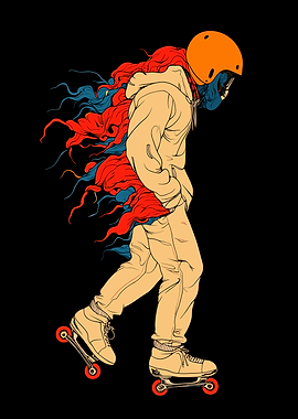 Colorful Momentum on Roller Skates