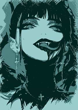 Vampire Girl Anime Art