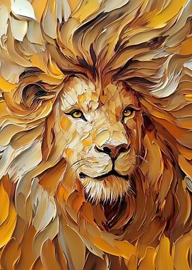 Lion Portrait Painting
