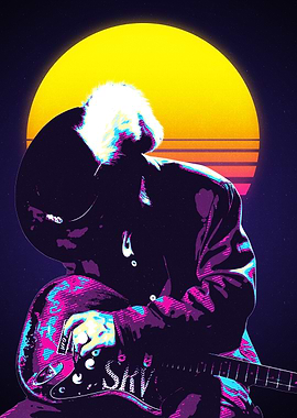 Stevie Ray Vaughan retro