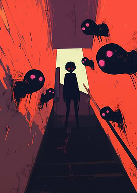 Silhouette in Red Alley