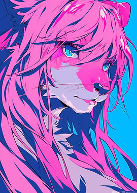 Pink Furry Anime Girl