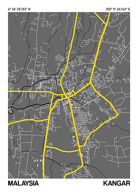 Kangar City Street Map
