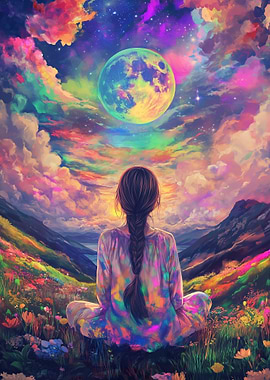 Woman Contemplating the Cosmos