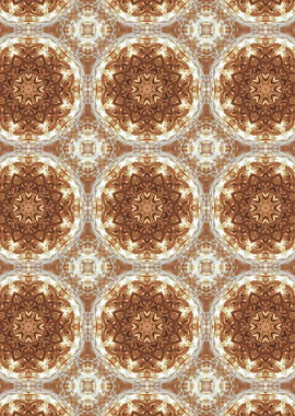 Brown and White Mandala Pattern