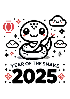 Cute Chinese New Year - Year of the Snake 2025