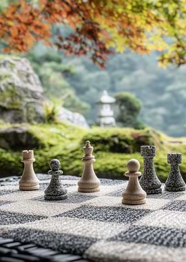 Chess in a Japanese Garden
