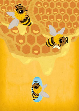 Honeycomb Hive Bees