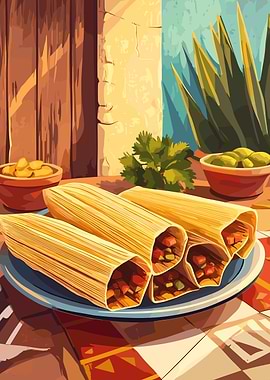 Tamales on a Plate