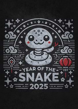 Cute Chinese New Year - Year of the Snake 2025