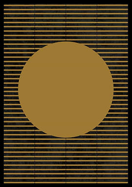 Gold Circle Abstract Art
