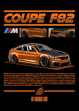 BMW M4 Coupe F82 Orange