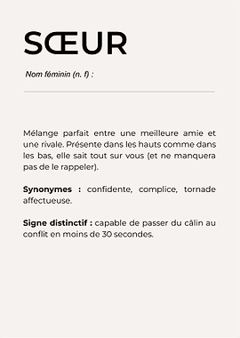 Sœur: Definition