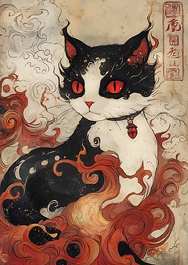 Japanese Cat Art