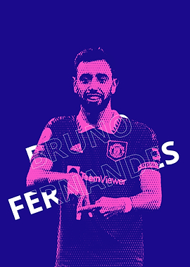 Bruno Fernandes Football Poster
