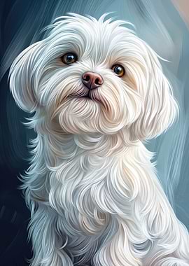 Maltese Dog Portrait
