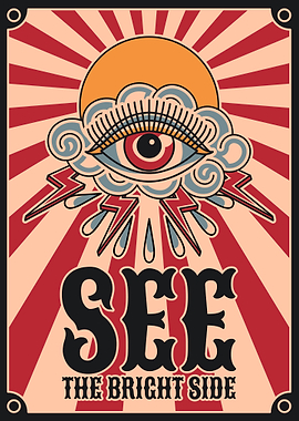 Bright side vintage illustration