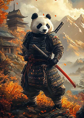 Panda Samurai Warrior
