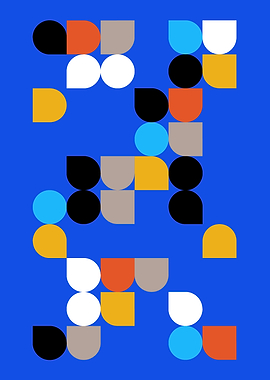 Abstract Geometric Bauhaus Art