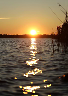 Sunset Reflection on Water