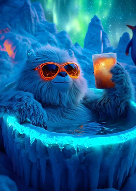 Yeti in Hot Tub