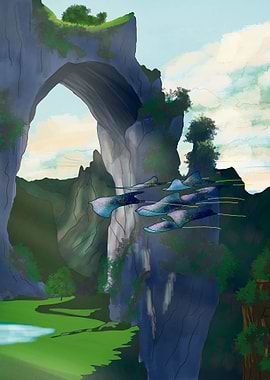 Fantasy Mountain Landscape