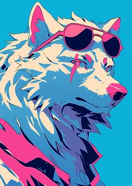 Cool Wolf in Sunglasses