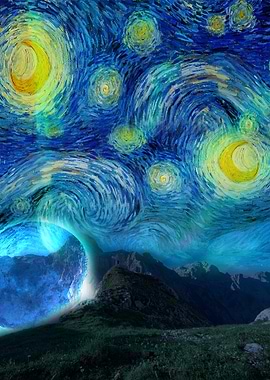 Starry Night Landscape