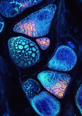 Abstract Blue and Orange Swirls