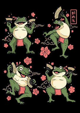 Dance of the Toads Ukiyo e