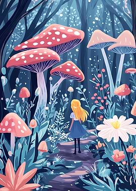 Forest of wonderful toadstools