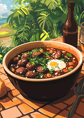 Meatball Stew with Egg