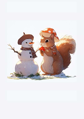 A Squirrel's Snow Day